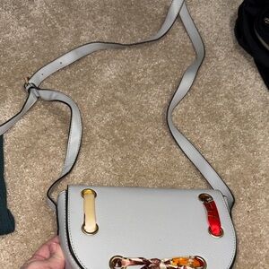 Elegant Gray Women's Shoulder Bag